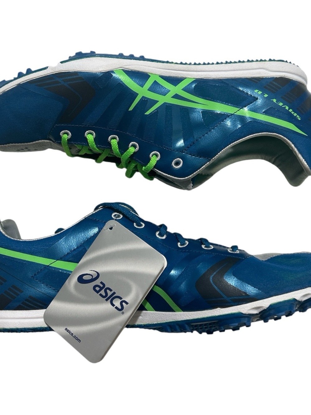 Asics Blue men’s with Neon Green Track Spikes